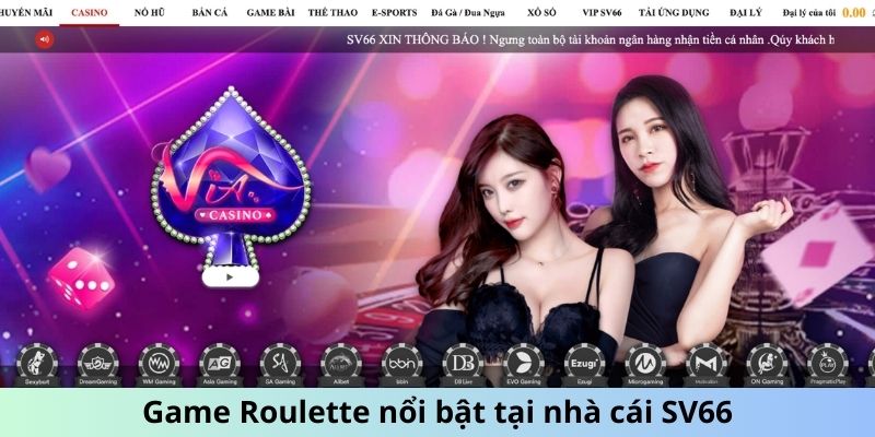 Game Roulette nổi bật tại nhà cái SV66