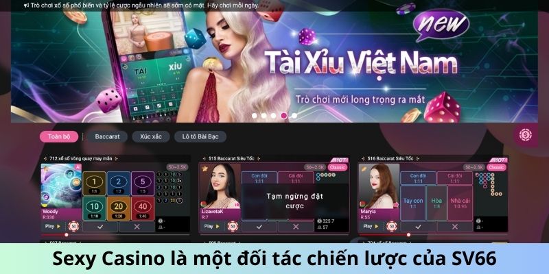 Sexy Casino là một đối tác chiến lược của nhà cái SV66