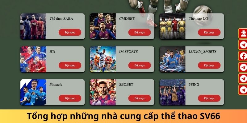 Tổng hợp những nhà cung cấp thể thao SV66